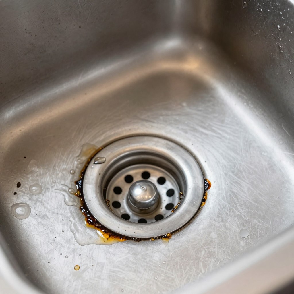 Clogged kitchen drain with grease buildup Venice home