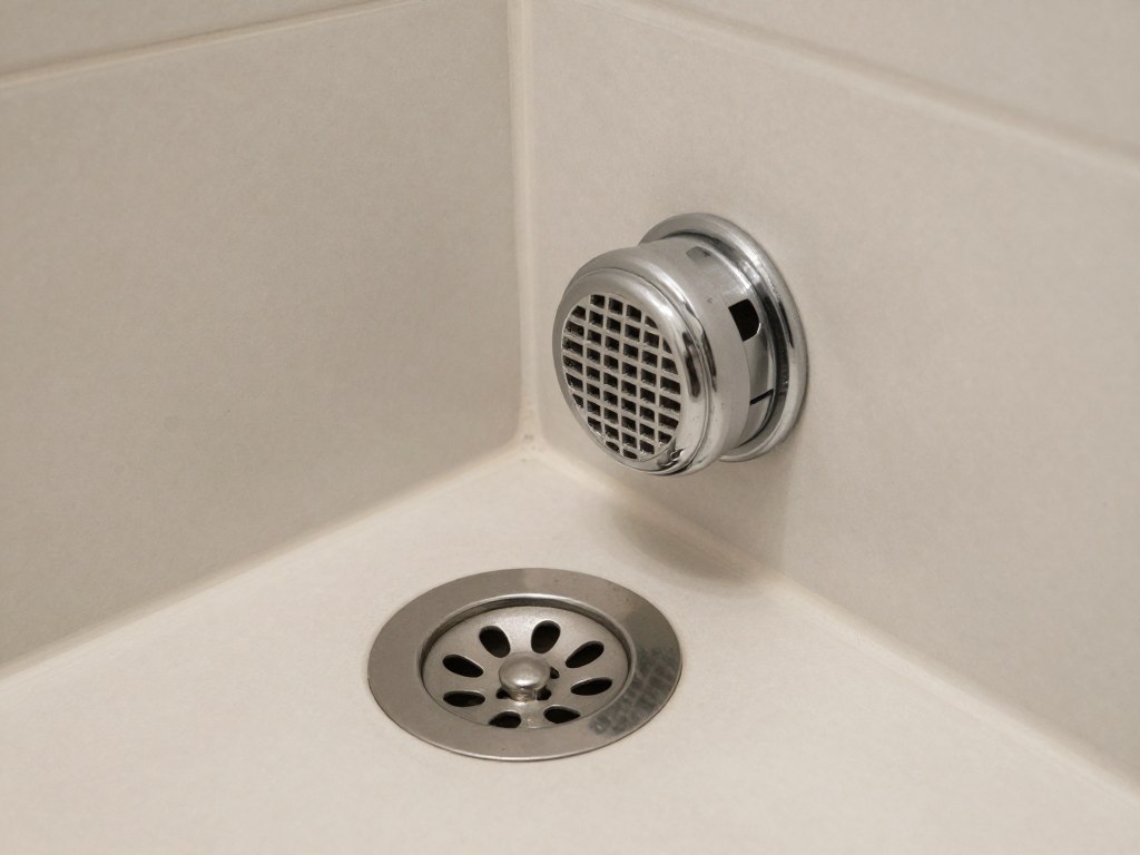 Hair catcher preventing bathroom drain clogs in Venice residence