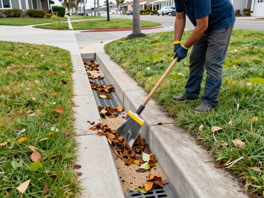 Outdoor storm drain cleaning Venice Beach property