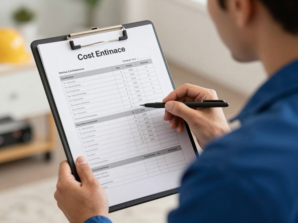 Plumber providing detailed cost estimate Venice homeowner