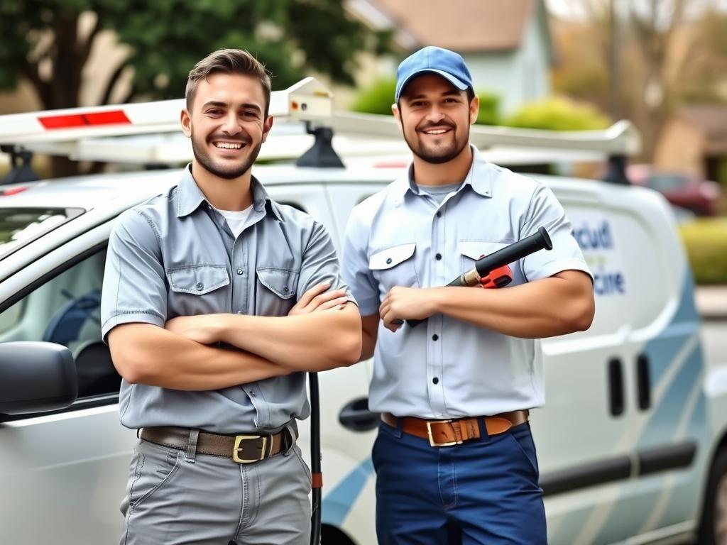 Professional drain cleaning technician with proper licensing and equipment