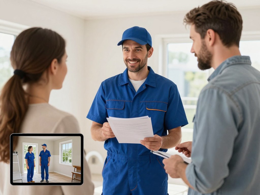 Professional drain cleaning work completion documentation
