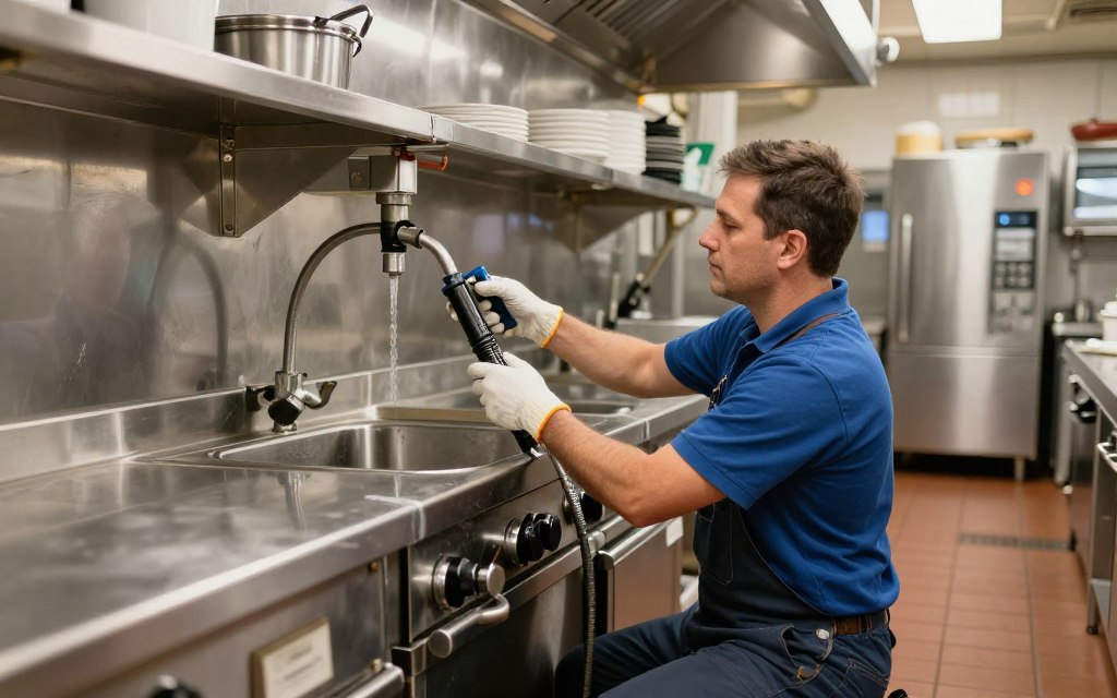Restaurant kitchen drain cleaning in Venice CA commercial property
