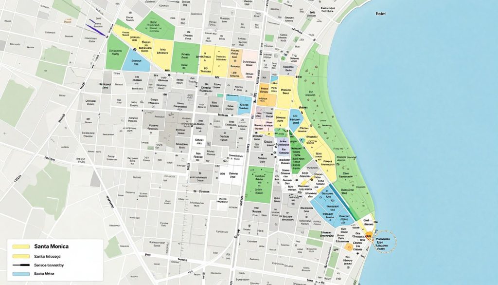 Santa Monica neighborhoods and service areas map