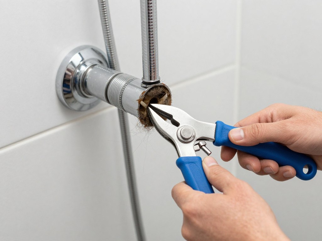Shower drain clog removal in Venice Beach bathroom