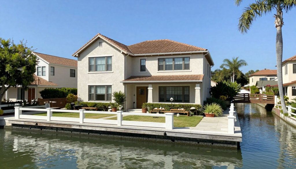 Venice Canals district home showing canal proximity to property