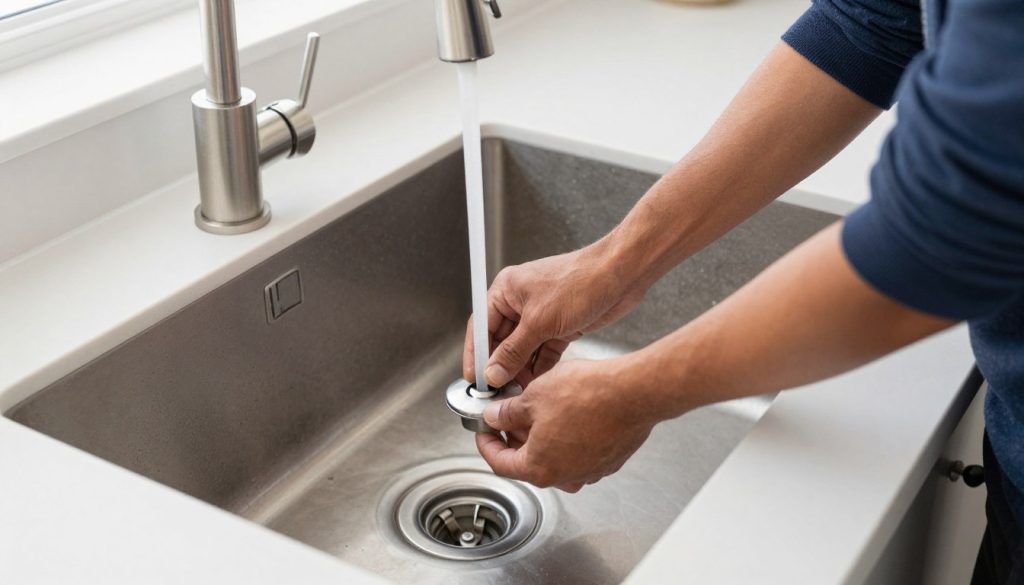 Venice homeowner practicing proper drain maintenance techniques