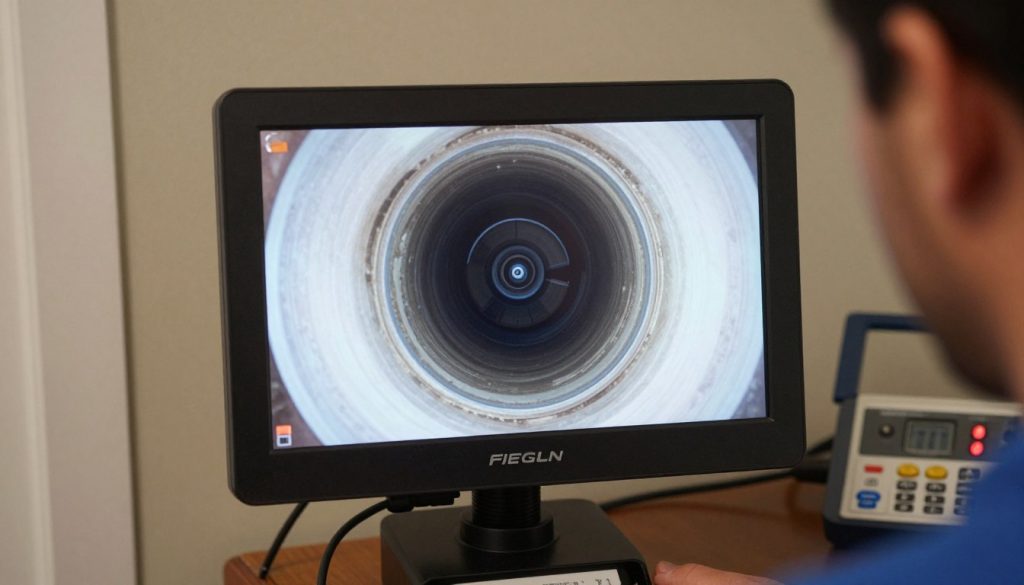 Video inspection camera view inside Venice drain system