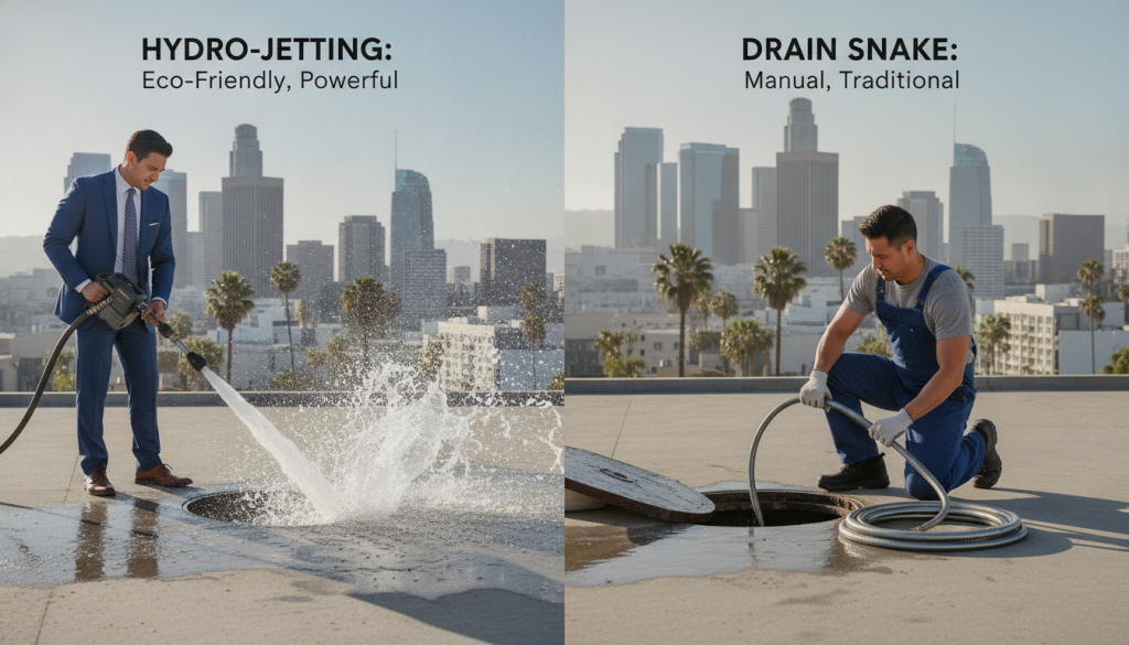hydro jetting vs drain snake los angeles hydro jetting vs drain snake los angeles